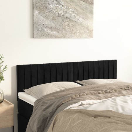 Kopfteile 2 Einheiten aus schwarzem Samt 72x5x78/88 cm von , Kopf- und Fußteile - Ref: Foro24-346252, Preis: 57,72 €, Rabatt: %
