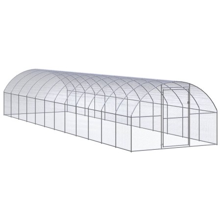 Gallinero de exterior de acero galvanizado 3x12x2 m