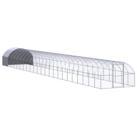 Gallinero de exterior de acero galvanizado 3x24x2 m