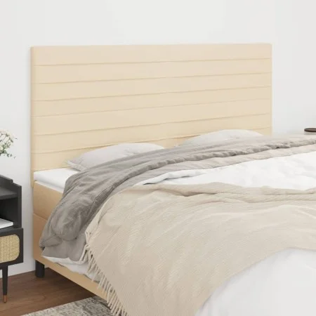 Headboards 4 units of cream-colored fabric 80x5x78/88 cm by , Headboards and footboards - Ref: Foro24-3116483, Price: 122,00 ...