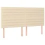 Headboards 4 units of cream-colored fabric 80x5x78/88 cm by , Headboards and footboards - Ref: Foro24-3116483, Price: 122,00 ...