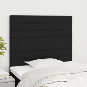 Kopfteile 2 Einheiten aus schwarzem Stoff 80x5x78/88 cm von , Kopf- und Fußteile - Ref: Foro24-3116448, Preis: 71,11 €, Rabat...