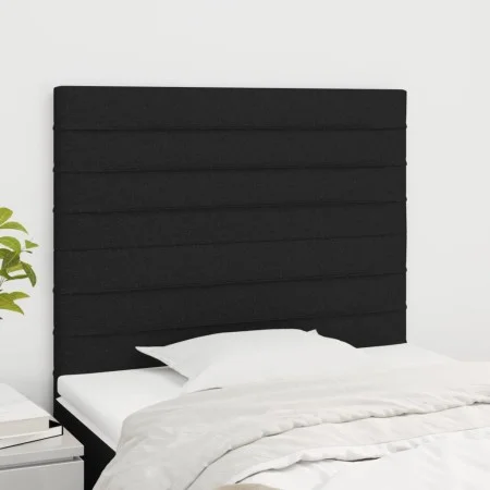 Cabeceros 2 unidades de tela negro 80x5x78/88 cm de , Cabeceros y pies de cama - Ref: Foro24-3116448, Precio: 71,11 €, Descue...