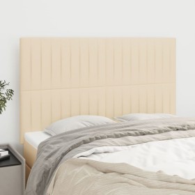 Cabeceros 4 unidades tela color crema 72x5x78/88 cm de , Cabeceros y pies de cama - Ref: Foro24-3116573, Precio: 114,32 €, De...