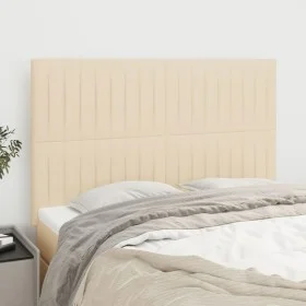 Headboards 4 units cream-colored fabric 72x5x78/88 cm by , Headboards and footboards - Ref: Foro24-3116573, Price: 110,40 €, ...