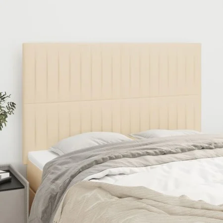 Cabeceros 4 unidades tela color crema 72x5x78/88 cm de , Cabeceros y pies de cama - Ref: Foro24-3116573, Precio: 110,41 €, De...