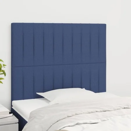 Headboards 2 units of blue fabric 80x5x78/88 cm by , Headboards and footboards - Ref: Foro24-3116550, Price: 60,98 €, Discoun...