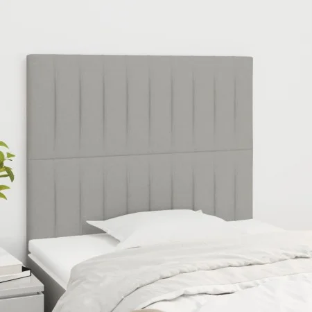 Headboards 2 units of light gray fabric 80x5x78/88 cm by , Headboards and footboards - Ref: Foro24-3116544, Price: 55,65 €, D...