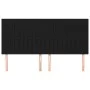 Cabeceros 4 unidades de tela negro 80x5x78/88 cm de , Cabeceros y pies de cama - Ref: Foro24-3116578, Precio: 105,52 €, Descu...