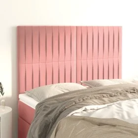 Cabeceros 4 unidades terciopelo rosa 72x5x78/88 cm de , Cabeceros y pies de cama - Ref: Foro24-3116623, Precio: 112,98 €, Des...