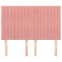 Headboards 4 units pink velvet 72x5x78/88 cm by , Headboards and footboards - Ref: Foro24-3116623, Price: 121,17 €, Discount: %