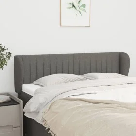 Dark gray fabric headboard 147x23x78/88 cm by , Headboards and footboards - Ref: Foro24-3117381, Price: 79,70 €, Discount: %