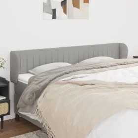 Light gray fabric headboard 163x23x78/88 cm by , Headboards and footboards - Ref: Foro24-3117388, Price: 73,62 €, Discount: %