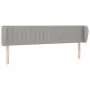 Kopfteil aus hellgrauem Stoff, 163 x 23 x 78/88 cm von , Kopf- und Fußteile - Ref: Foro24-3117388, Preis: 73,62 €, Rabatt: %