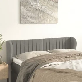 Hellgraues Samtkopfteil 147x23x78/88 cm von , Kopf- und Fußteile - Ref: Foro24-3117430, Preis: 78,05 €, Rabatt: %