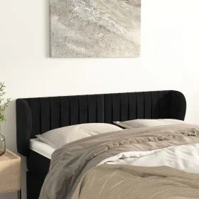 Kopfteil aus schwarzem Samt, 147 x 23 x 78/88 cm von , Kopf- und Fußteile - Ref: Foro24-3117432, Preis: 64,15 €, Rabatt: %