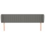 Cabecero de tela gris oscuro 203x23x78/88 cm de , Cabeceros y pies de cama - Ref: Foro24-3117405, Precio: 63,39 €, Descuento: %