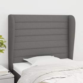 Kopfteil mit dunkelgrauen Stoffohren 83x23x118/128 cm von , Kopf- und Fußteile - Ref: Foro24-3118071, Preis: 79,01 €, Rabatt: %
