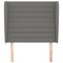 Cabecero con orejas de tela gris oscuro 83x23x118/128 cm de , Cabeceros y pies de cama - Ref: Foro24-3118071, Precio: 70,24 €...