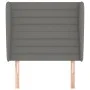 Headboard with dark gray fabric ears 83x23x118/128 cm by , Headboards and footboards - Ref: Foro24-3118071, Price: 71,73 €, D...