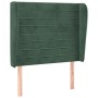 Headboard with dark green velvet ears 83x23x118/128 cm by , Headboards and footboards - Ref: Foro24-3118129, Price: 87,53 €, ...