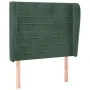 Headboard with dark green velvet ears 83x23x118/128 cm by , Headboards and footboards - Ref: Foro24-3118129, Price: 83,87 €, ...