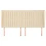 Headboard with cream fabric ears 163x23x118/128 cm by , Headboards and footboards - Ref: Foro24-3118205, Price: 128,74 €, Dis...