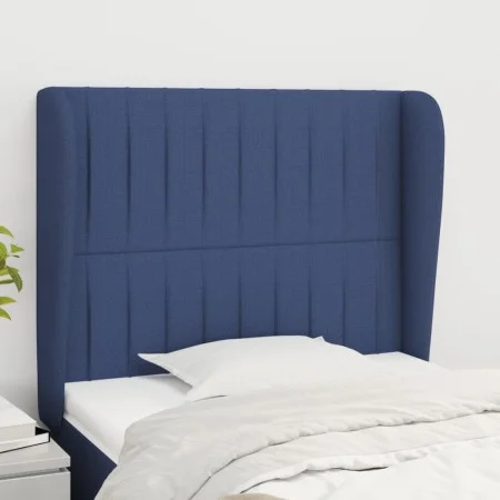 Headboard with blue fabric ears 83x23x118/128 cm by , Headboards and footboards - Ref: Foro24-3118174, Price: 74,55 €, Discou...