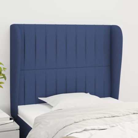 Kopfteil mit blauen Stoffohren 83x23x118/128 cm von , Kopf- und Fußteile - Ref: Foro24-3118174, Preis: 77,08 €, Rabatt: %