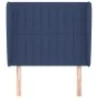 Cabecero con orejas de tela azul 83x23x118/128 cm de , Cabeceros y pies de cama - Ref: Foro24-3118174, Precio: 74,52 €, Descu...