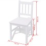 5-piece white pine wood dining set by vidaXL, Furniture sets for kitchens and dining rooms - Ref: Foro24-242957, Price: 257,9...