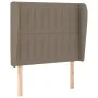 Headboard with ears in taupe gray fabric 103x23x118/128 cm by , Headboards and footboards - Ref: Foro24-3118188, Price: 72,56...
