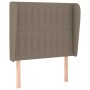 Kopfteil mit Ohren aus taupegrauem Stoff, 103 x 23 x 118/128 cm von , Kopf- und Fußteile - Ref: Foro24-3118188, Preis: 72,89 ...