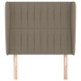 Headboard with ears in taupe gray fabric 103x23x118/128 cm by , Headboards and footboards - Ref: Foro24-3118188, Price: 72,89...