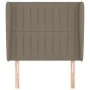 Headboard with ears in taupe gray fabric 103x23x118/128 cm by , Headboards and footboards - Ref: Foro24-3118188, Price: 72,56...