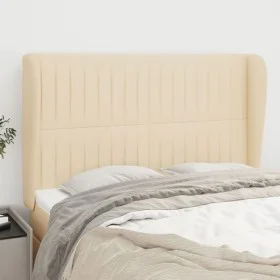 Headboard with cream fabric ears 147x23x118/128 cm by , Headboards and footboards - Ref: Foro24-3118197, Price: 125,97 €, Dis...