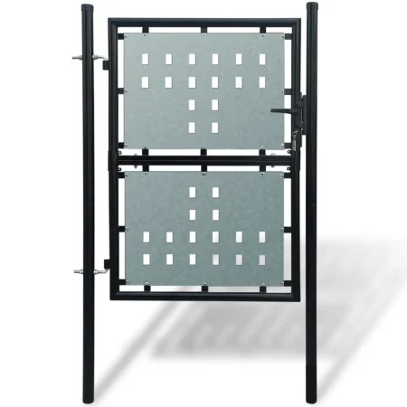 Black garden fence gate 100x225 cm by vidaXL, garden gates - Ref: Foro24-141688, Price: 199,64 €, Discount: %