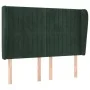 Headboard with dark green velvet ears 147x23x118/128cm by , Headboards and footboards - Ref: Foro24-3118245, Price: 132,81 €,...