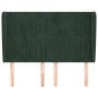Headboard with dark green velvet ears 147x23x118/128cm by , Headboards and footboards - Ref: Foro24-3118245, Price: 142,08 €,...