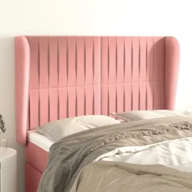 Headboard with pink velvet ears 147x23x118/128 cm by , Headboards and footboards - Ref: Foro24-3118247, Price: 132,66 €, Disc...
