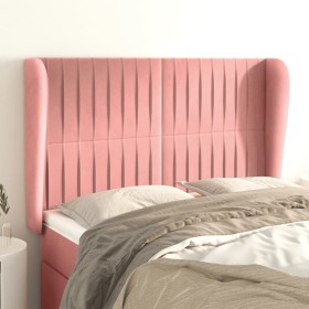 Kopfteil mit rosa Samtohren 147x23x118/128 cm von , Kopf- und Fußteile - Ref: Foro24-3118247, Preis: 141,33 €, Rabatt: %