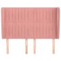 Cabecero con orejas de terciopelo rosa 147x23x118/128 cm de , Cabeceros y pies de cama - Ref: Foro24-3118247, Precio: 119,51 ...