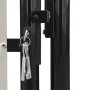 Puerta de valla de jardín negra 100x225 cm de vidaXL, Puertas de jardín - Ref: Foro24-141688, Precio: 207,48 €