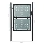 Black garden fence gate 100x225 cm by vidaXL, garden gates - Ref: Foro24-141688, Price: 199,64 €, Discount: %