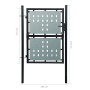 Schwarzes Gartenzauntor 100x225 cm von vidaXL, Gartentore - Ref: Foro24-141688, Preis: 207,60 €, Rabatt: %