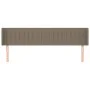 Taupe gray fabric headboard 163x16x78/88 cm by , Headboards and footboards - Ref: Foro24-3119016, Price: 69,66 €, Discount: %