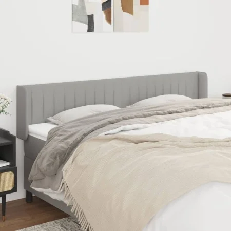 Light gray fabric headboard 203x16x78/88 cm by , Headboards and footboards - Ref: Foro24-3119028, Price: 66,36 €, Discount: %