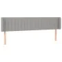 Light gray fabric headboard 203x16x78/88 cm by , Headboards and footboards - Ref: Foro24-3119028, Price: 66,36 €, Discount: %
