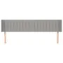 Light gray fabric headboard 203x16x78/88 cm by , Headboards and footboards - Ref: Foro24-3119028, Price: 66,36 €, Discount: %