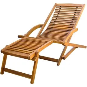 Gartenliege mit Fußstütze aus massivem Akazienholz von vidaXL, Liegen - Ref: Foro24-41806, Preis: 93,88 €, Rabatt: %
